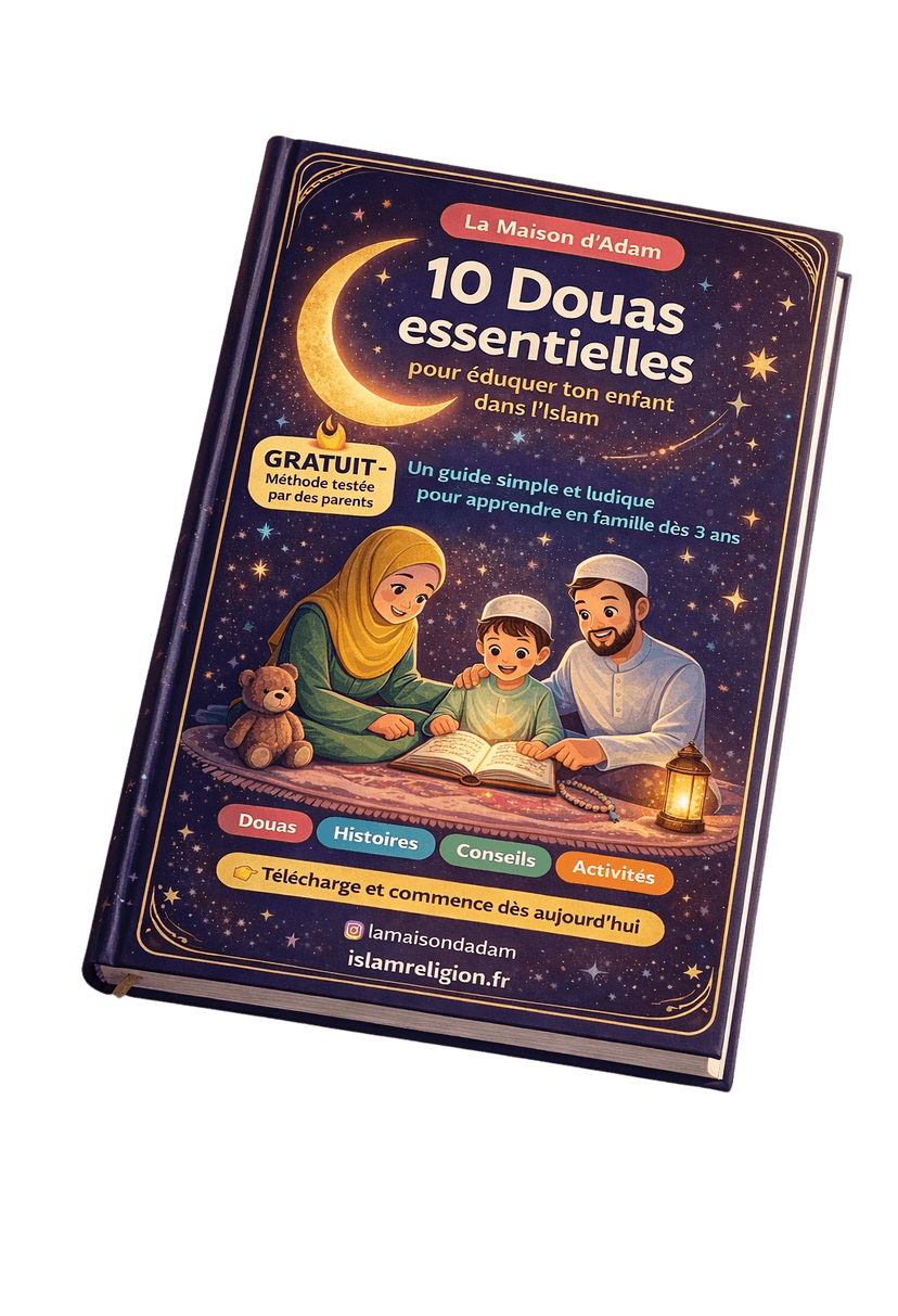 Couverture du guide : 10 douas essentielles pour éduquer ton enfant dans l'islam — La Maison d'Adam