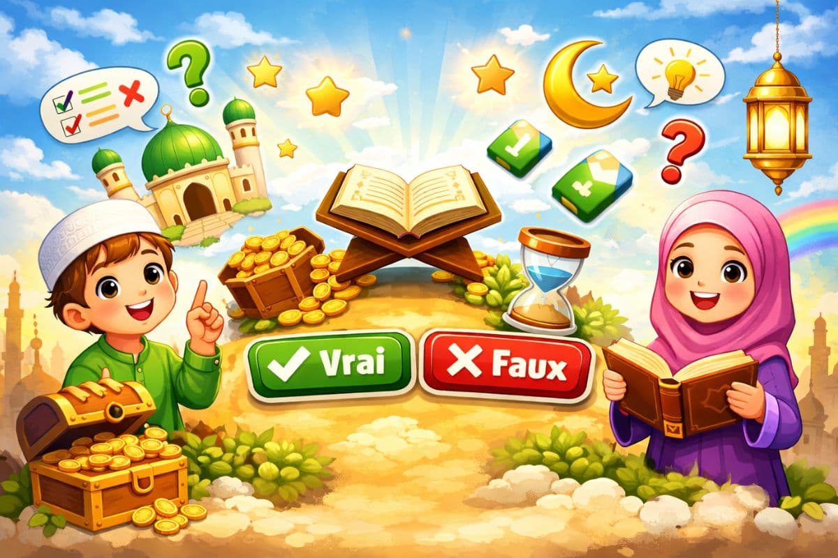 Exemple de question du quiz sur l'islam pour les enfants